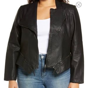 BLANKNYC Black Faux Leather Moto Jacket